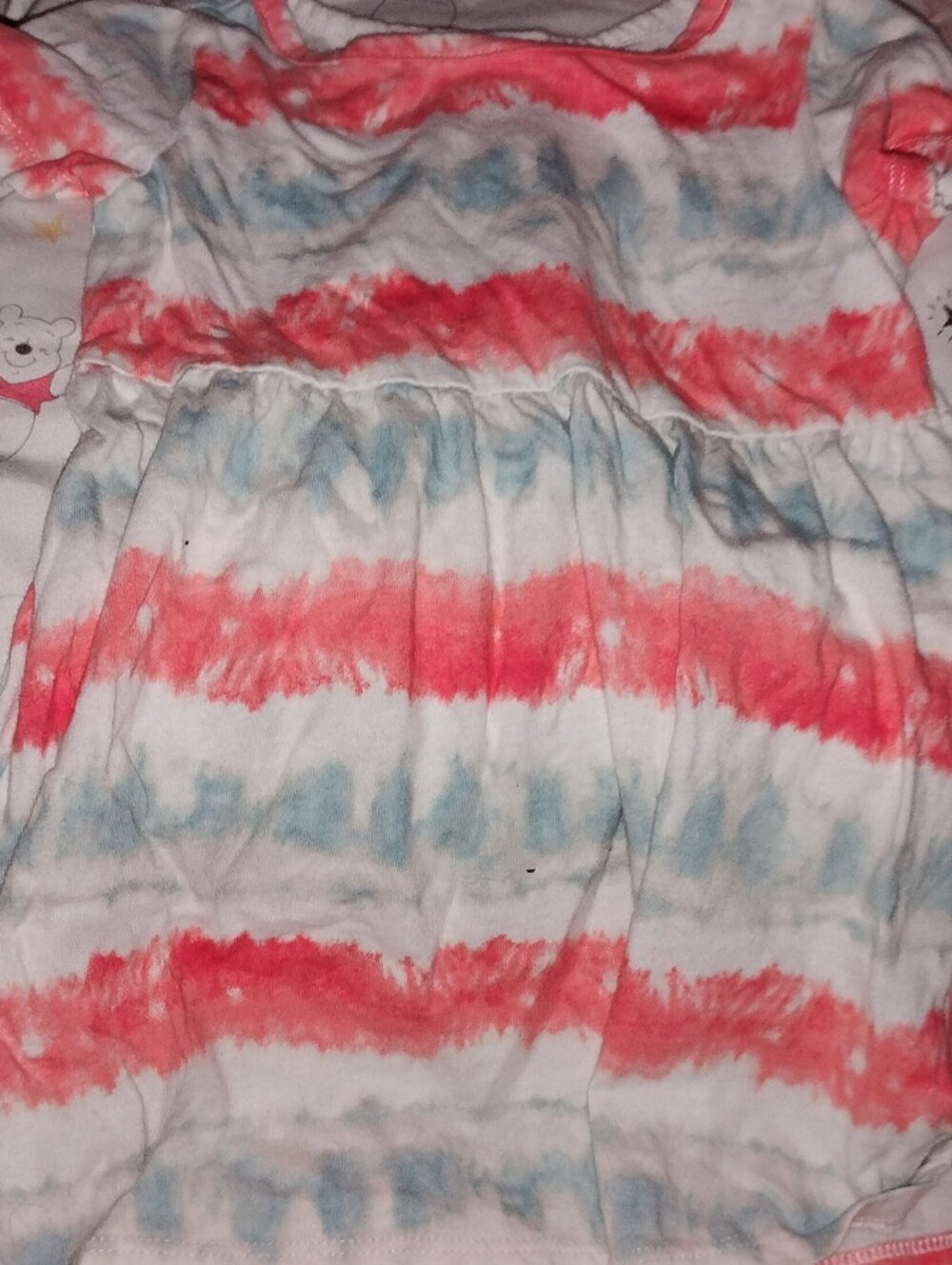 Baby/Infant Old Navy Tie-Dye Striped Dress in Coral and Light Blue